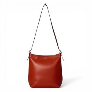 Coach Legacy Leather Hobo Bag Red Adjustable Strap Double Buckle Shoulder